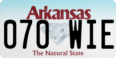 AR license plate 070WIE
