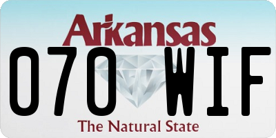 AR license plate 070WIF