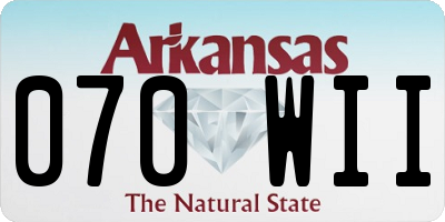 AR license plate 070WII