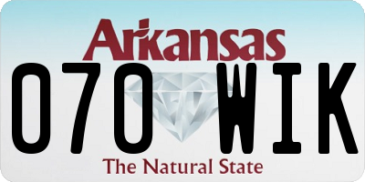 AR license plate 070WIK