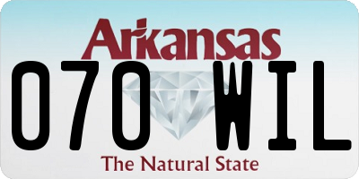AR license plate 070WIL