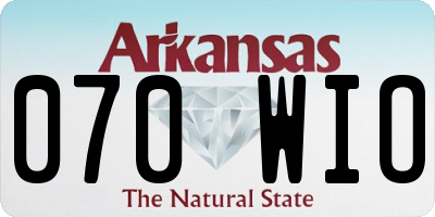 AR license plate 070WIO