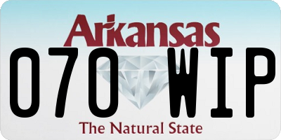AR license plate 070WIP