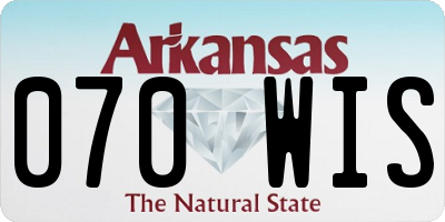 AR license plate 070WIS