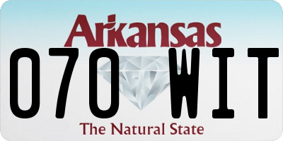 AR license plate 070WIT