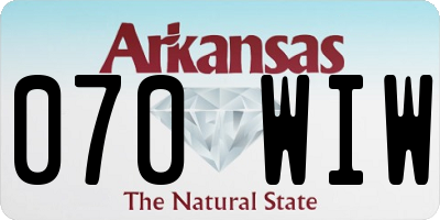 AR license plate 070WIW