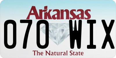 AR license plate 070WIX
