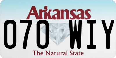 AR license plate 070WIY