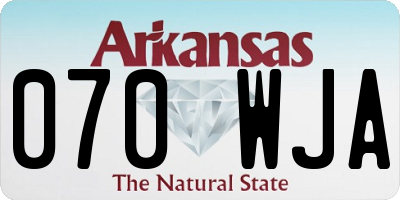 AR license plate 070WJA