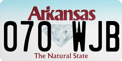 AR license plate 070WJB