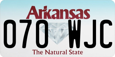 AR license plate 070WJC