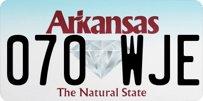 AR license plate 070WJE
