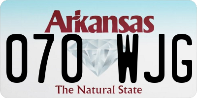 AR license plate 070WJG