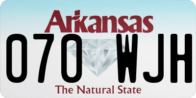 AR license plate 070WJH