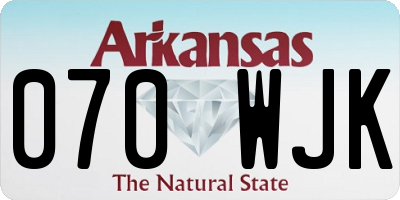 AR license plate 070WJK