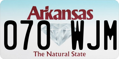 AR license plate 070WJM