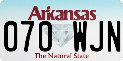 AR license plate 070WJN