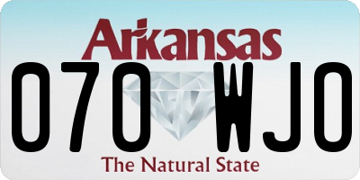 AR license plate 070WJO