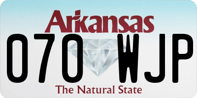 AR license plate 070WJP