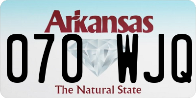AR license plate 070WJQ