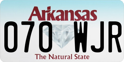 AR license plate 070WJR