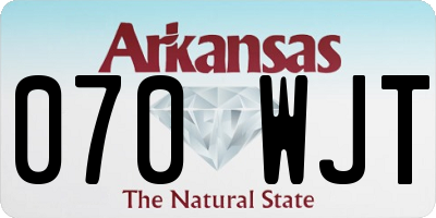 AR license plate 070WJT