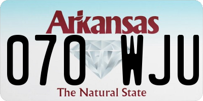 AR license plate 070WJU