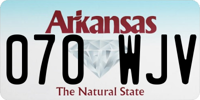 AR license plate 070WJV