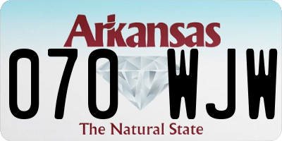 AR license plate 070WJW