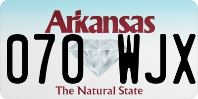 AR license plate 070WJX