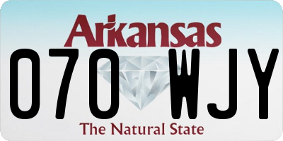 AR license plate 070WJY