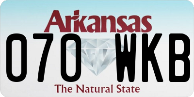 AR license plate 070WKB