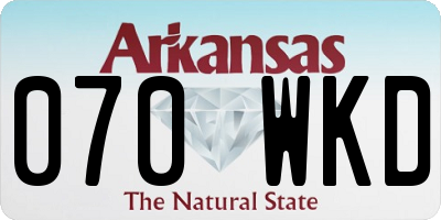 AR license plate 070WKD