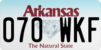 AR license plate 070WKF