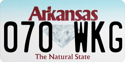 AR license plate 070WKG