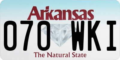 AR license plate 070WKI