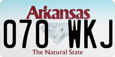 AR license plate 070WKJ