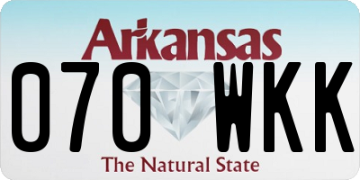 AR license plate 070WKK