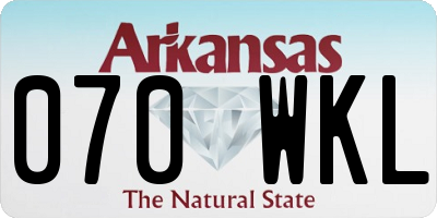 AR license plate 070WKL
