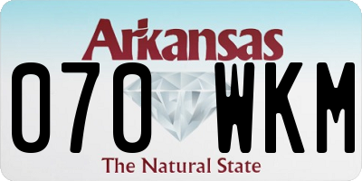 AR license plate 070WKM