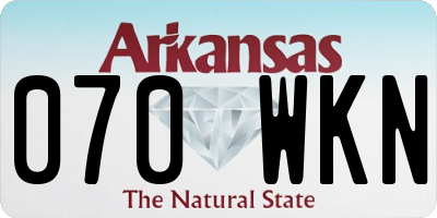 AR license plate 070WKN