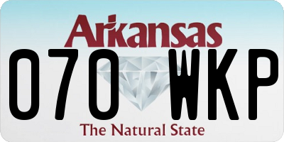 AR license plate 070WKP