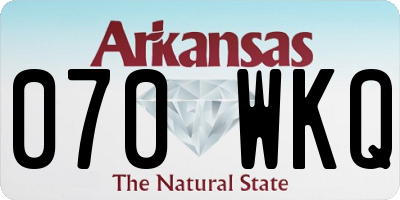 AR license plate 070WKQ