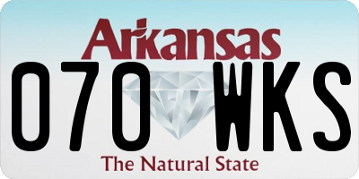 AR license plate 070WKS