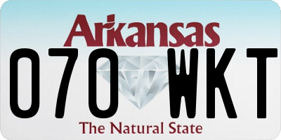 AR license plate 070WKT