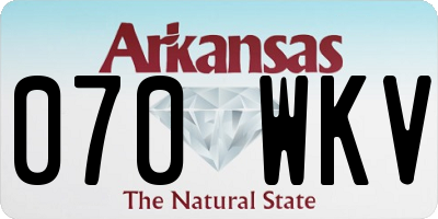 AR license plate 070WKV