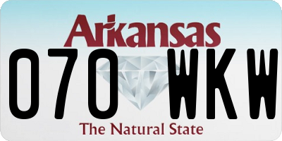 AR license plate 070WKW