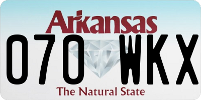 AR license plate 070WKX