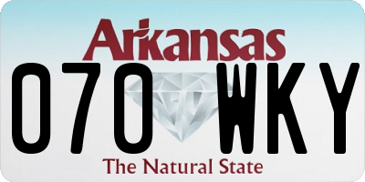 AR license plate 070WKY