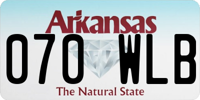 AR license plate 070WLB